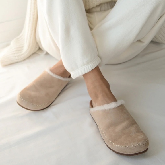 Jenni Kayne Shearling Lined Moc Outdoor Clog Slipper Size 38 with Sleeper Bag - Picture 1 of 14